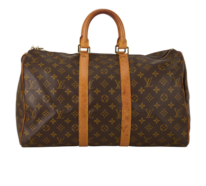 Keepall 45, &pound;850, Handbags, Brown, Canvas, Front view